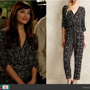Anthropologie Elevenses Darcy Jumpsuit size S